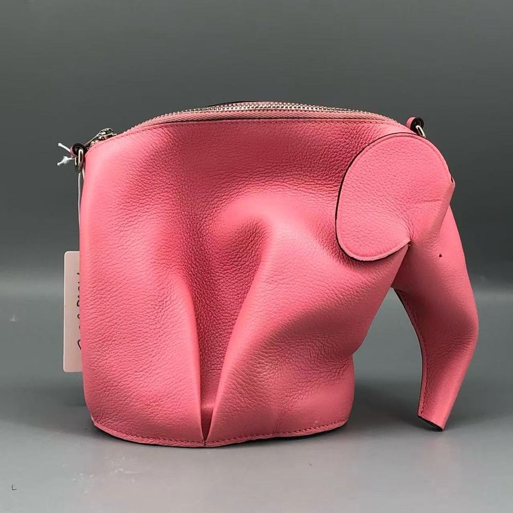Loewe Elephant Mini Crossbody Bag Pink Leather Sculptural Icon - Picture 4 of 9